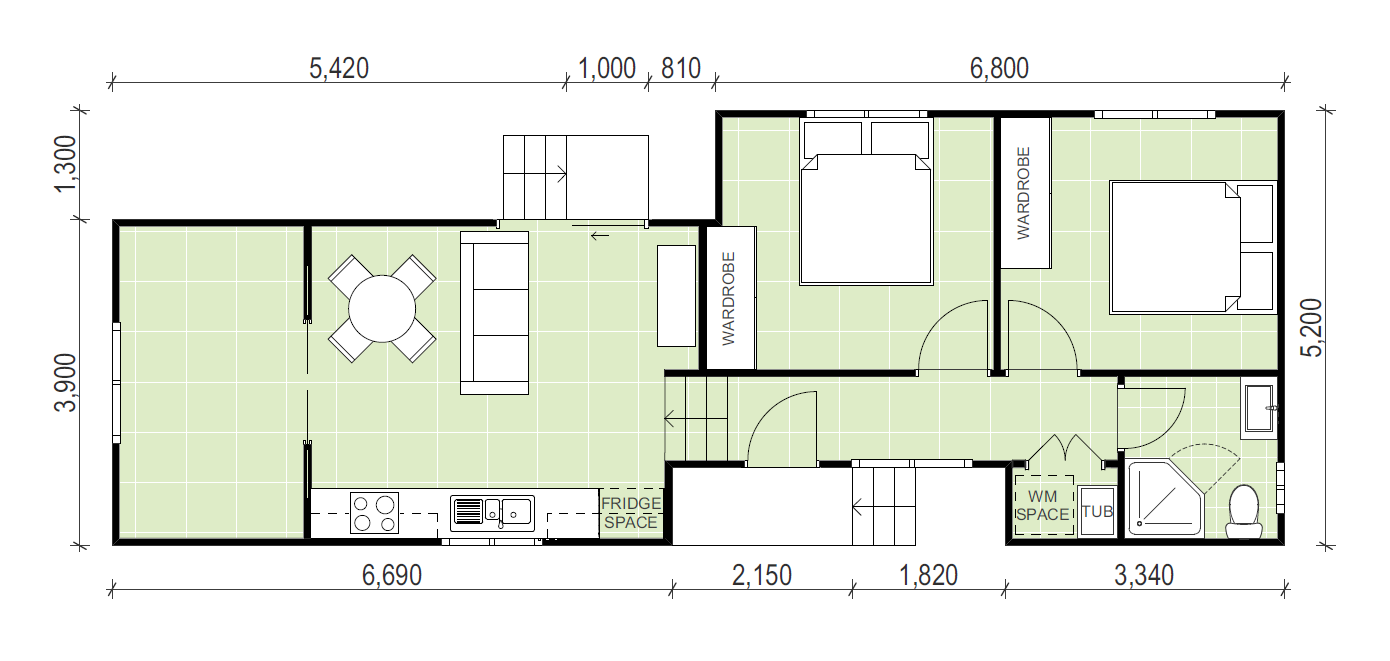 granny flat floor plan design