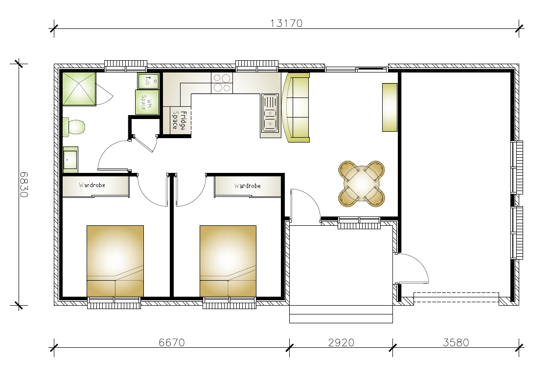 Denistone East granny flat floor plan