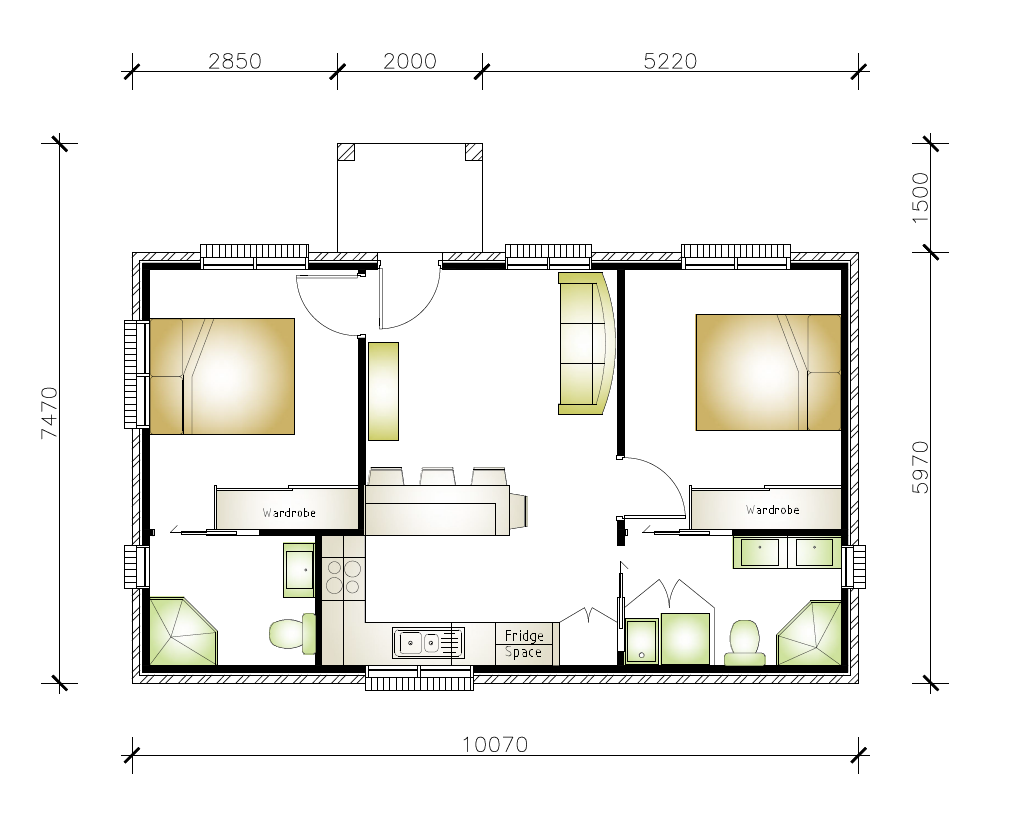 granny flat floor plan design Epping