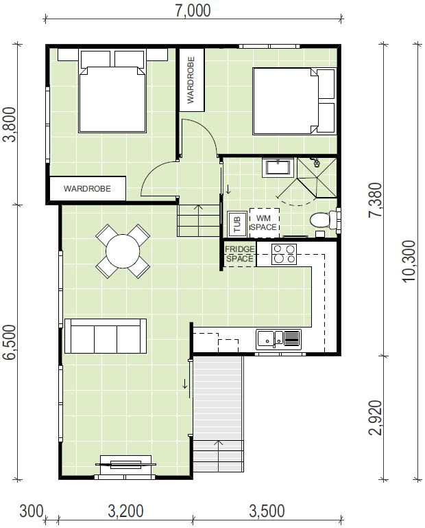 Epping granny flat floor plan