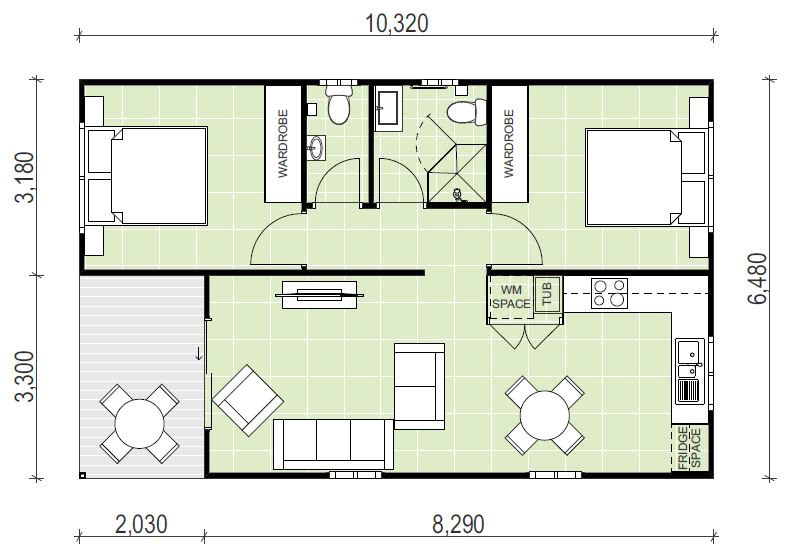 Glenwood granny flat floor plan