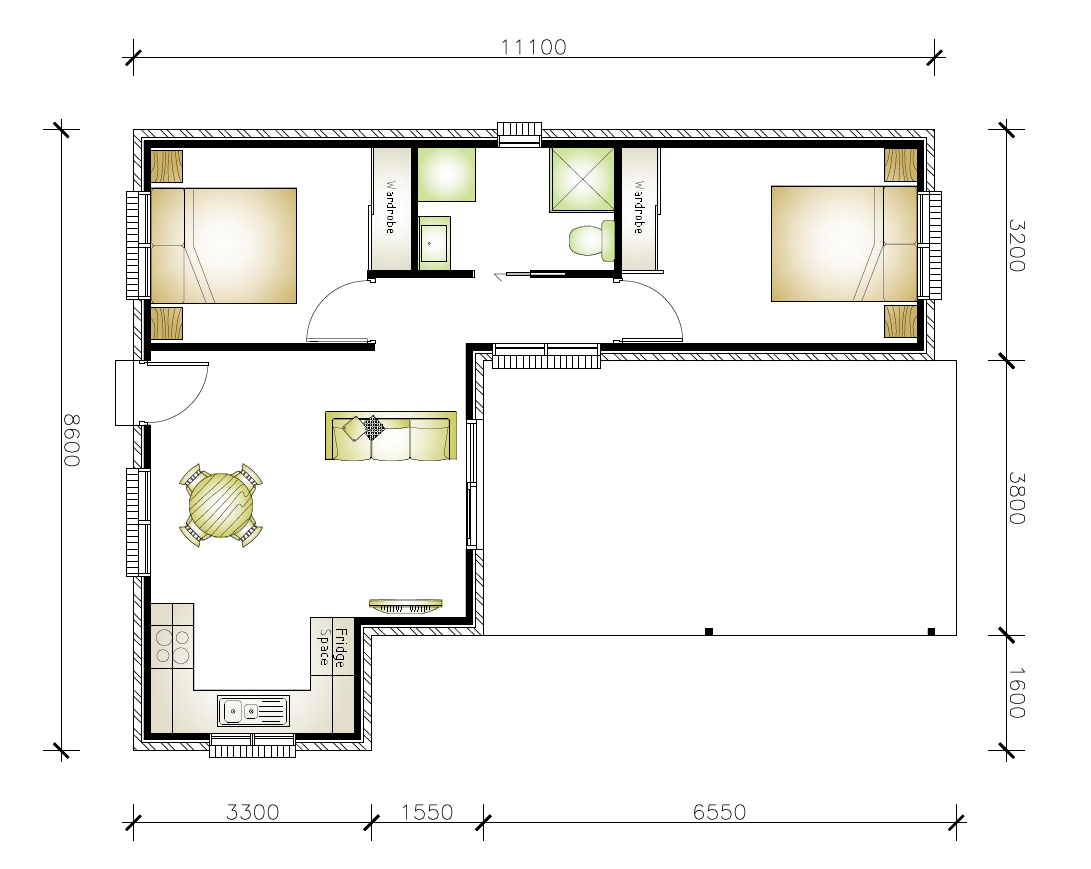 Hebersham granny flat floor plan