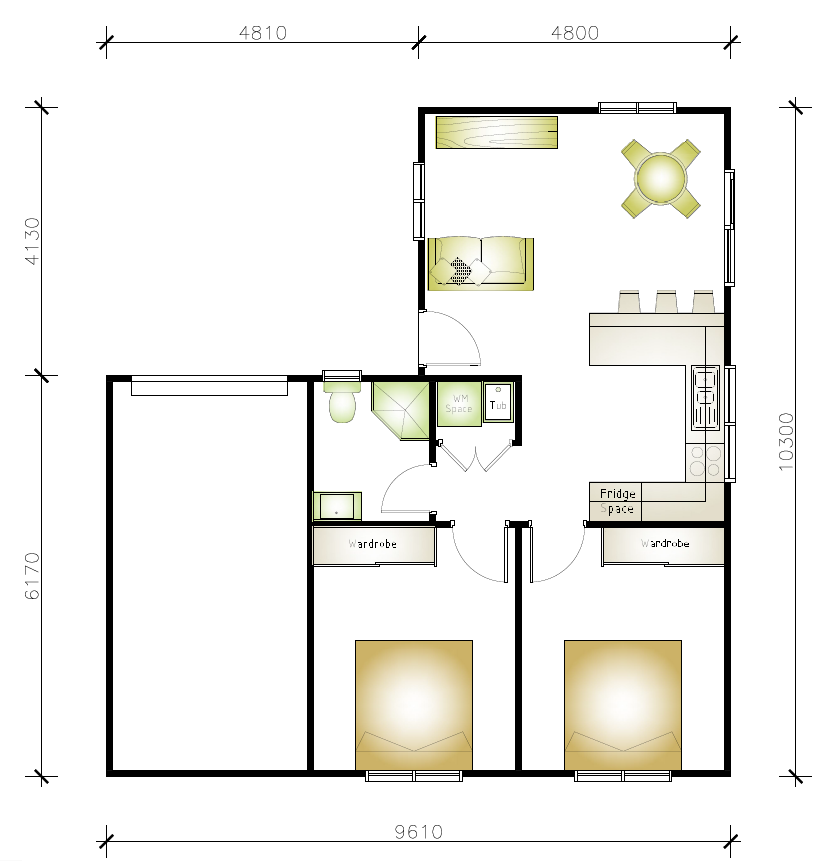 granny flat floor plan design Mt Colah