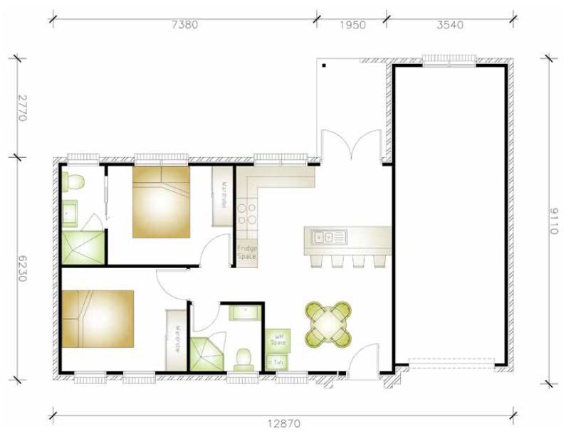 Granny flat floor plan design