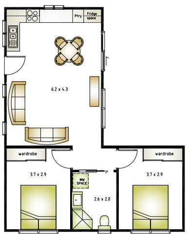 granny flat floor plan design Colyton