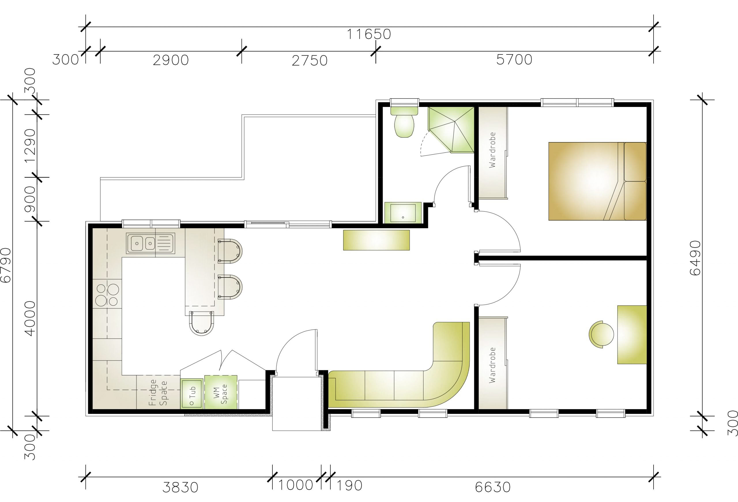 granny flat floor plan design