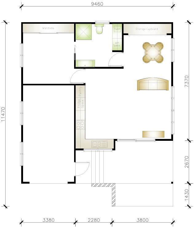 Granny flat floor plan design