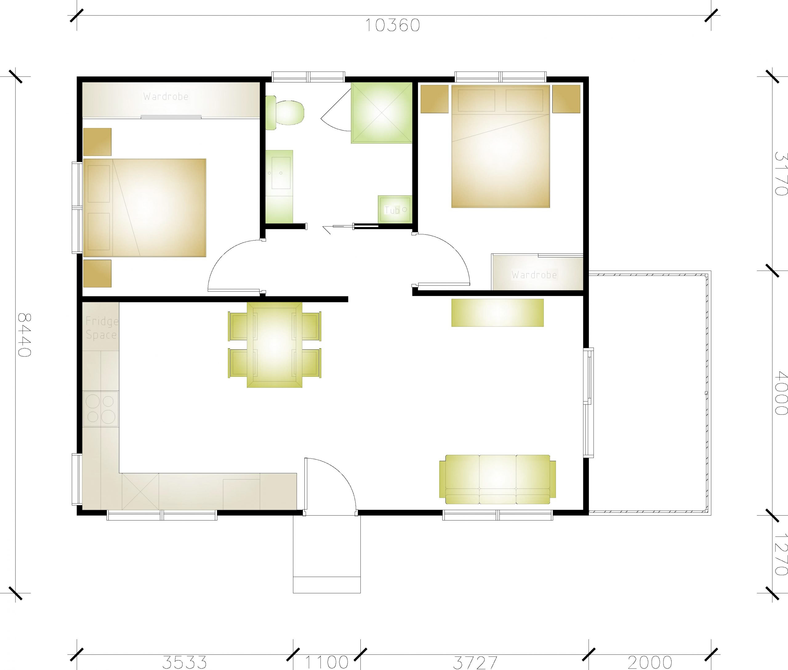 Killara granny flat floor plan