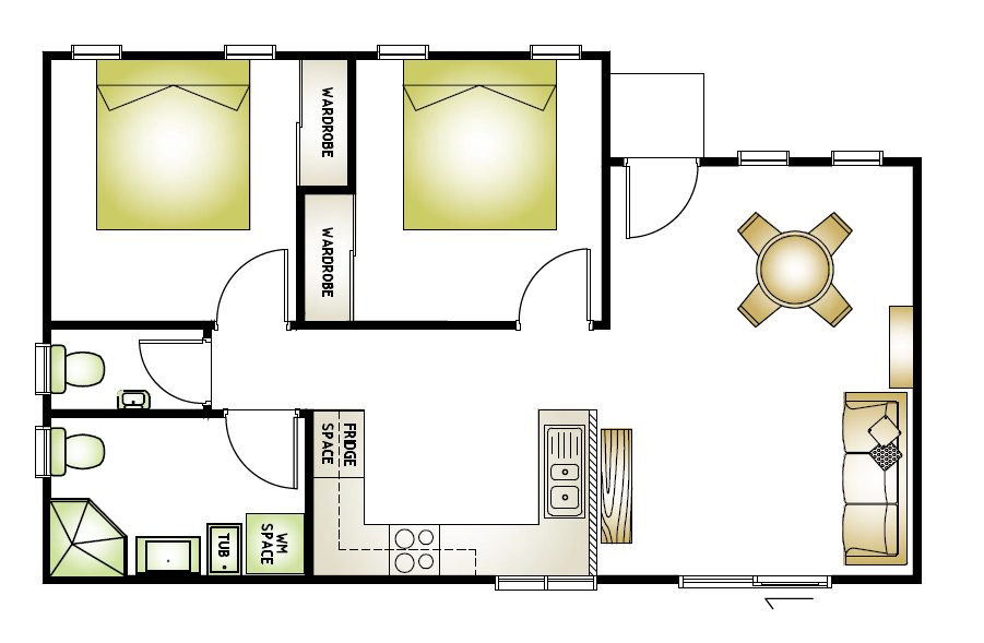 granny flat floor plan design Carlingford