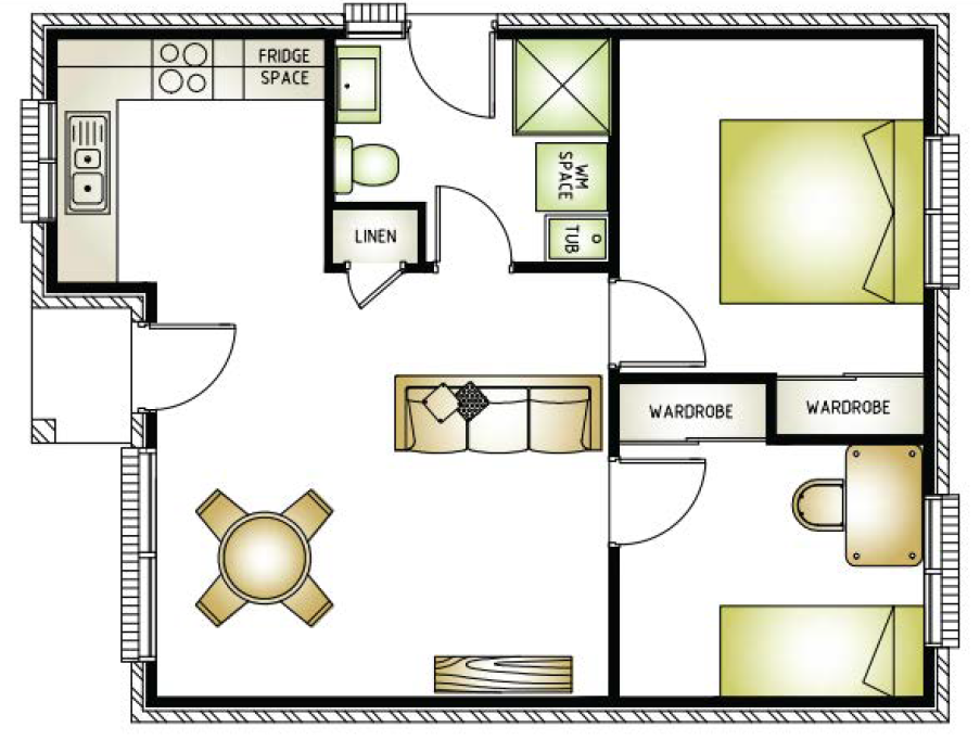 Granny flat floor plan design