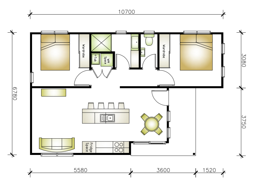 Jannali granny flat floor plan