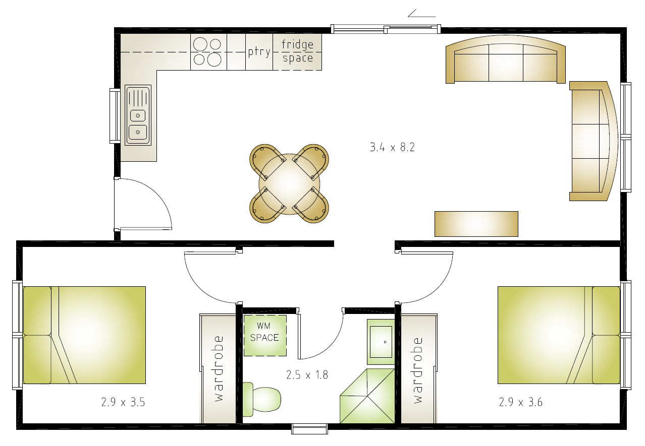 granny flat floor plan design