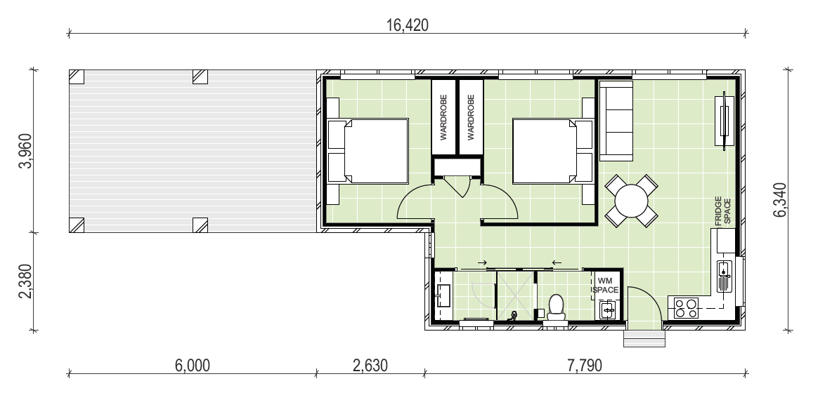 granny flat floor plan design Marsfield