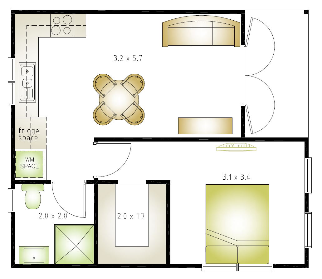 Granny flat floor plan design