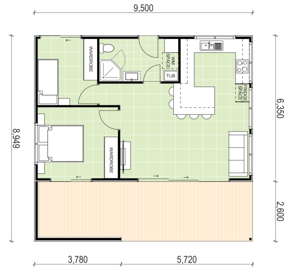 North Curl Curl granny flat floor plan