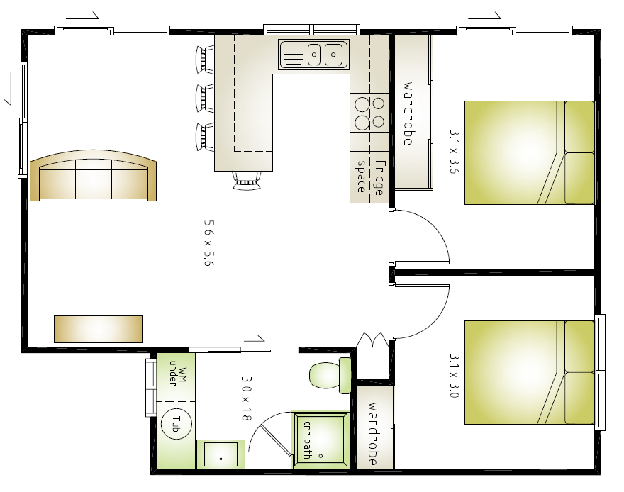 Northmead granny flat floor plan