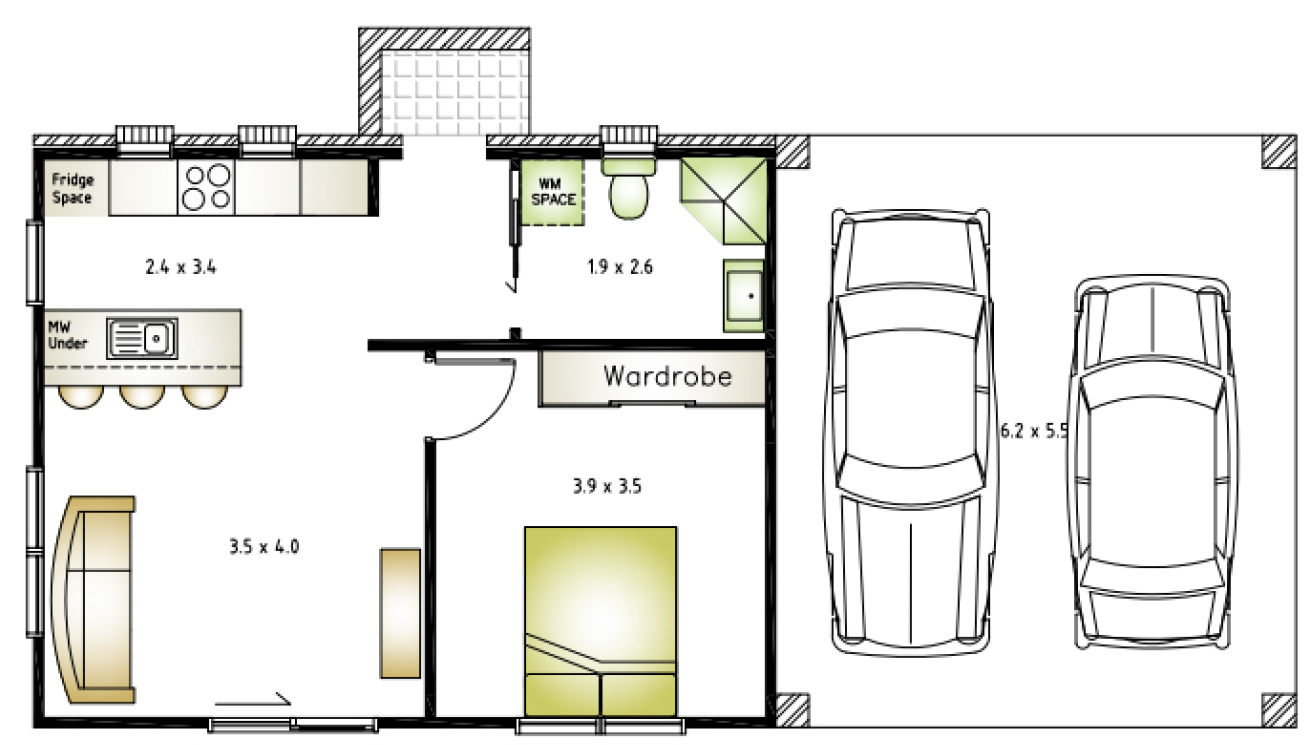 Pendle Hill granny flat floor plan