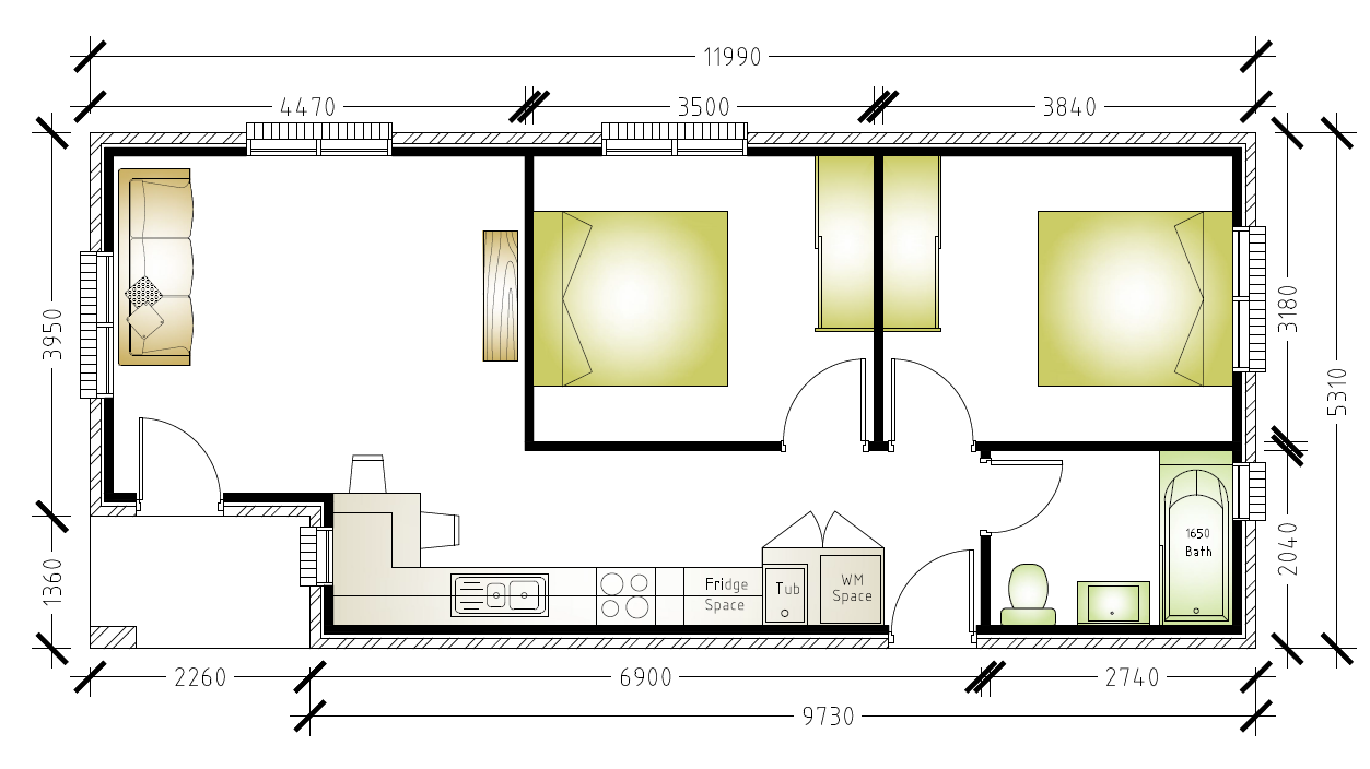 granny flat floor plan design Penrith