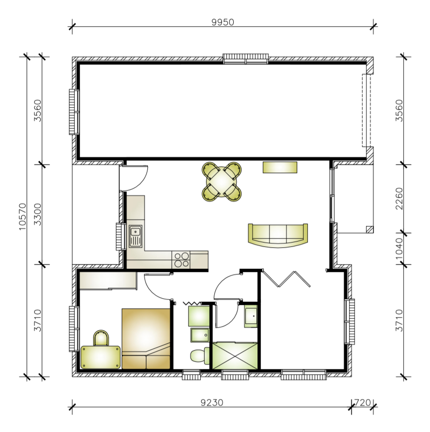 Granny flat floor plan design