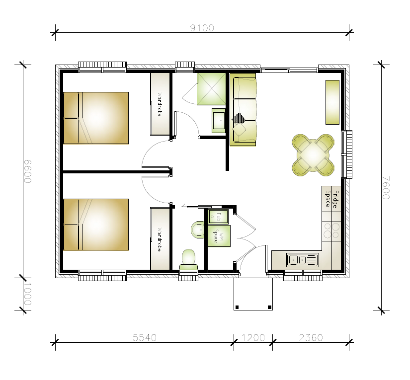 granny flat floor plan design Rooty Hill