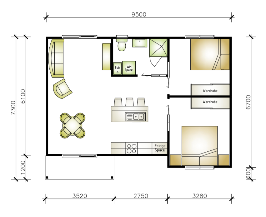 Winston Hills granny flat floor plan