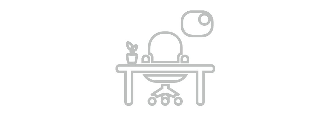 desk and office chair icon