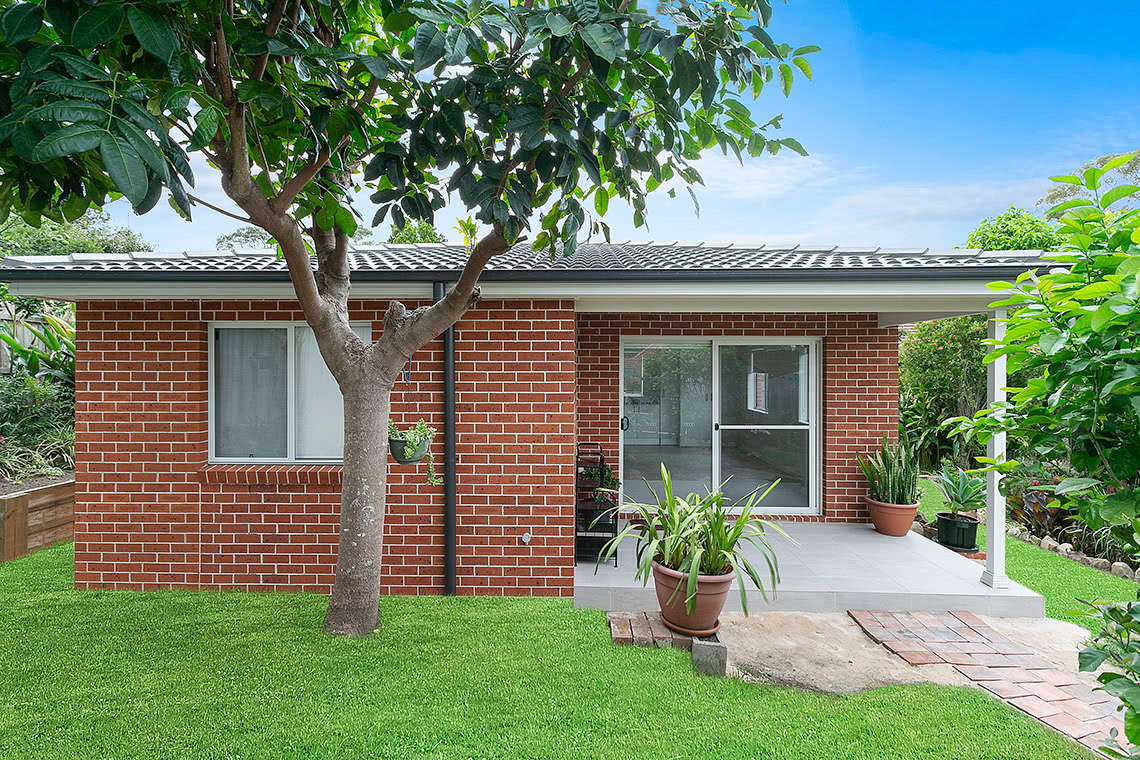 Beautiful brick granny flat with covered patio entry