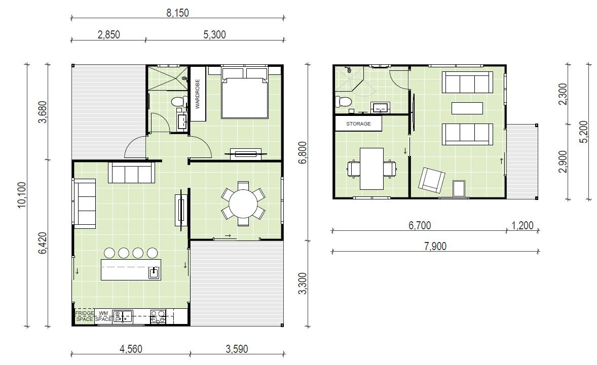 granny flat floor plan