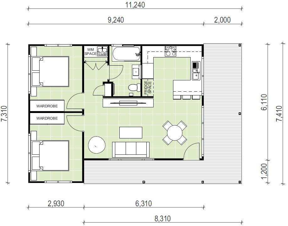 North Balgowlah granny flat floor plan