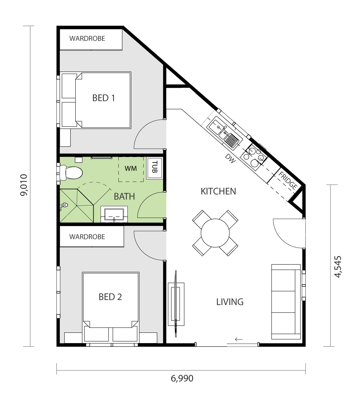 Granny flat design plan