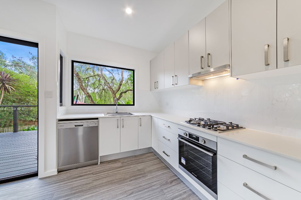 White colour granny flat kitchen